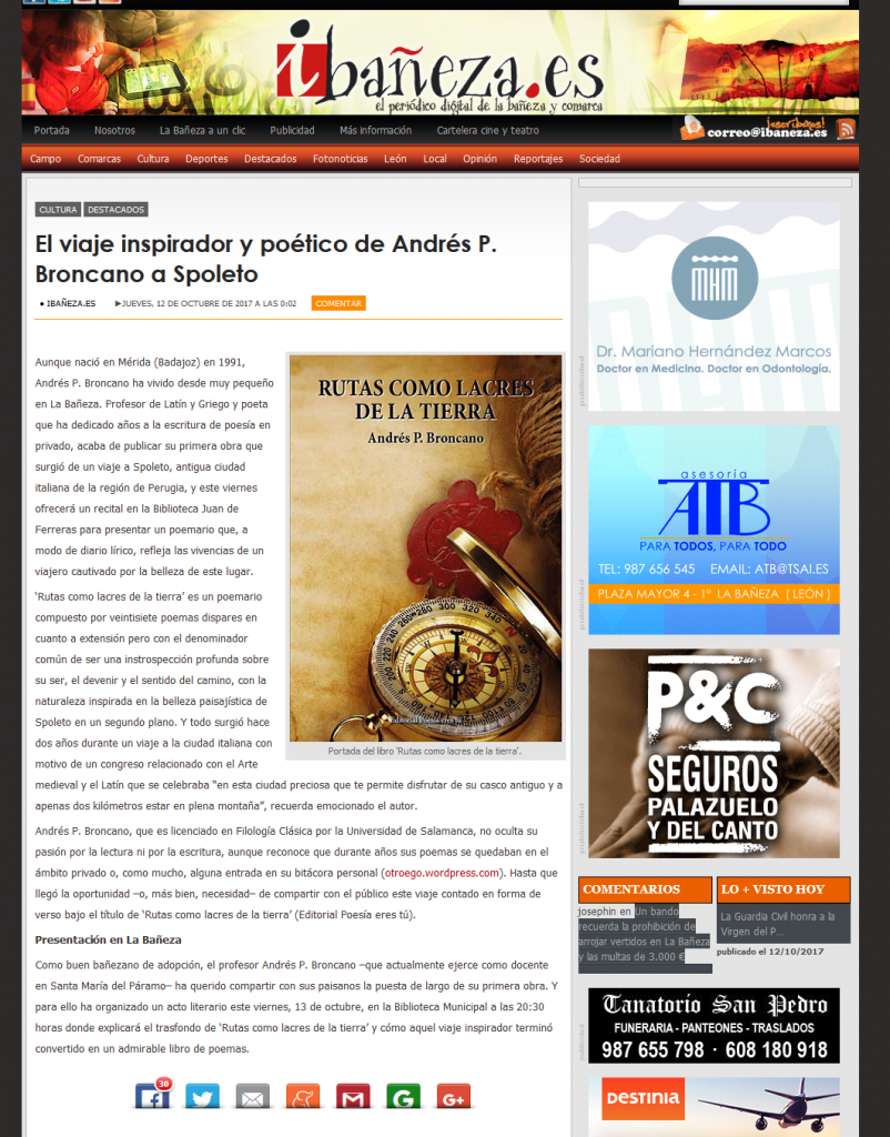 Screenshot-2017-10-13 Ibañeza es » Archivo » El viaje inspirador y poético de Andrés P Broncano a Spoleto